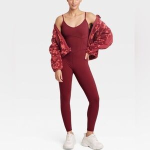 Women's Burgundy Jumpsuit